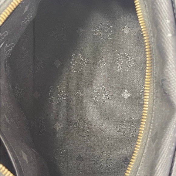 MCM Black Satchel with Gold Accents - Picture 12 of 13